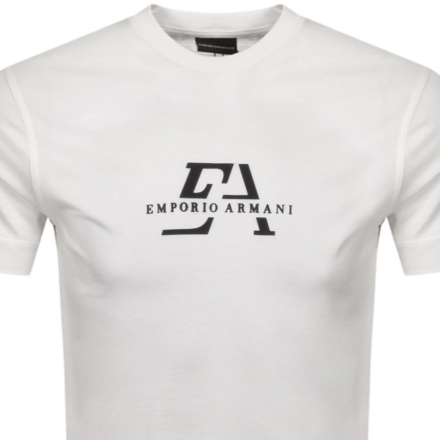 Alternative Image for ProductEmporio Armani Crew Neck Logo T Shirt White2